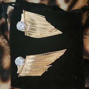 Elegant Gold Fringe Earrings